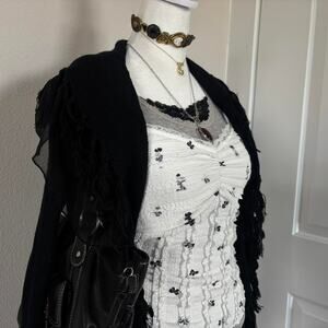 Cute white and black bow